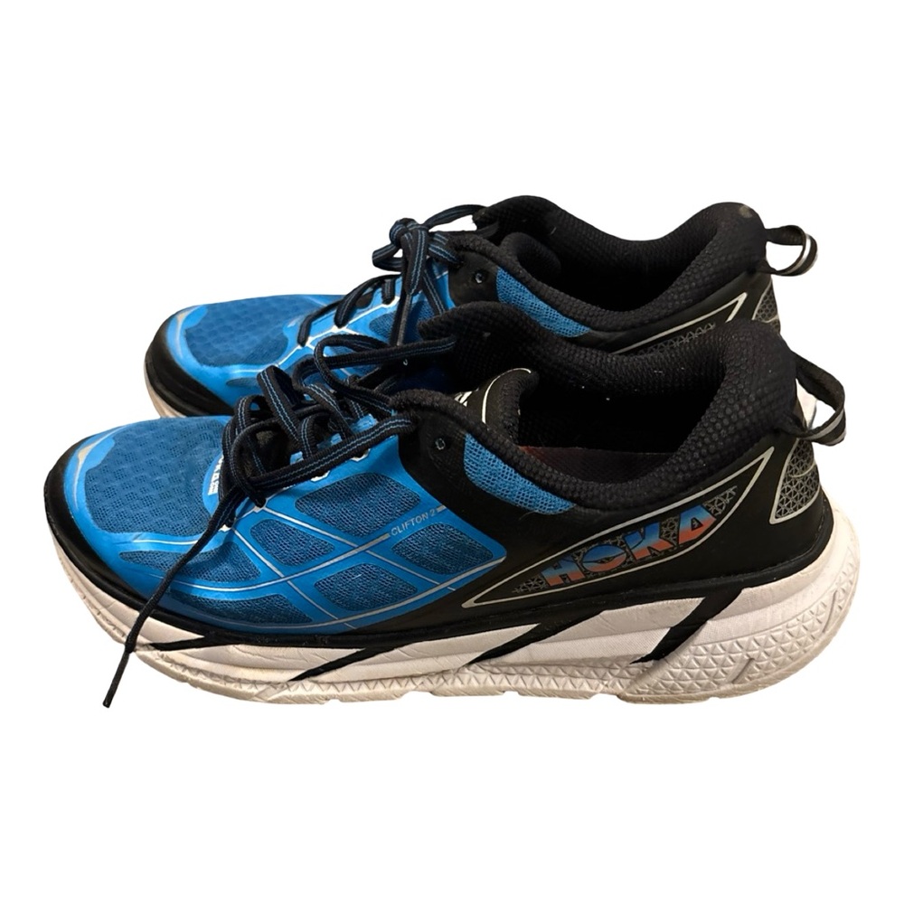 Hoka One One Clifton 2 Men's Running Athletic Shoes in Blue & Black Size 11.5 - Picture 5 of 8